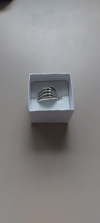 Anillo Manos Esqueleto Acero Inoxidable.