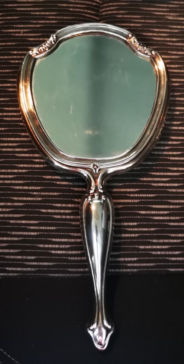 Juego tocador antiguo plateado