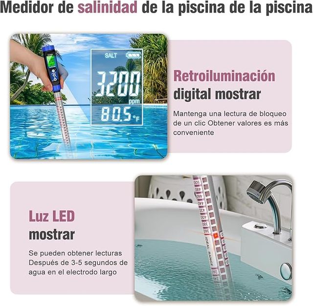 Medidor Salinidad Piscina YITAHK
