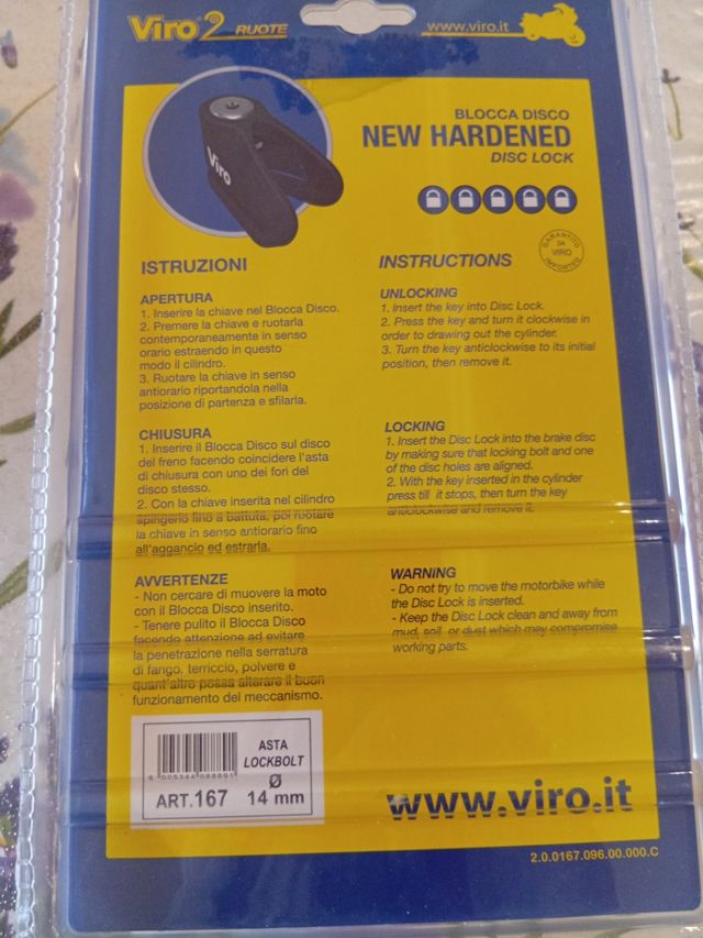 Blocca Disco Viro: Antifurto Moto/Scooter