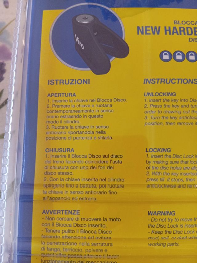 Blocca Disco Viro: Antifurto Moto/Scooter