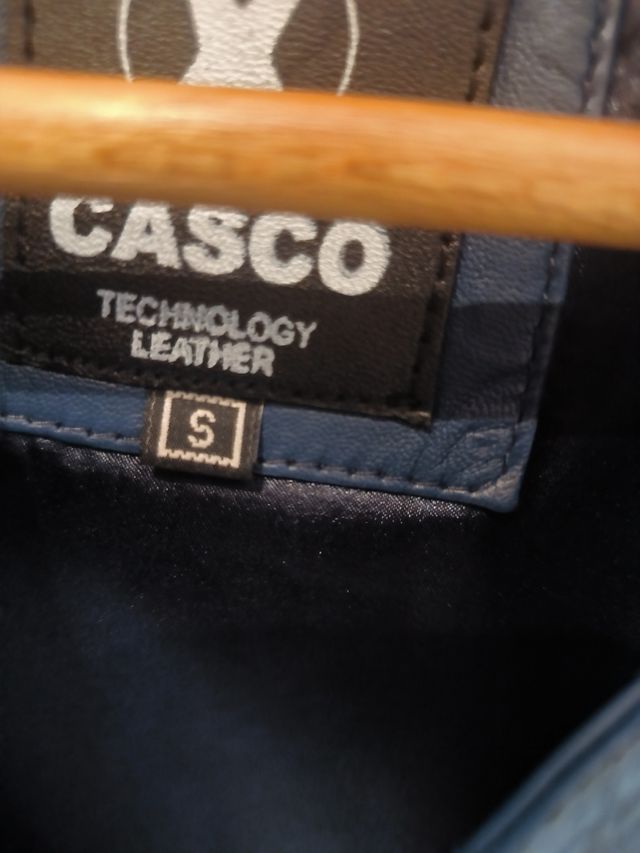 Chaqueta cuero CASCO azul talla S