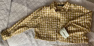 Camisa Zara cuadros amarilla