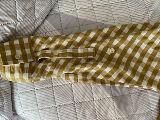 Camisa Zara cuadros amarilla