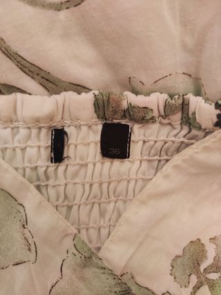 Vestito floreale verde e bianco tg S