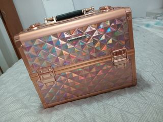 Maletín maquillaje SONGMICS rosa-dorado