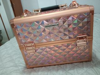 Maletín maquillaje SONGMICS rosa-dorado