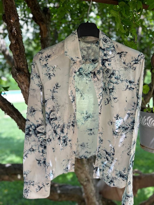 Camicia iBlues fiori blu/bianco Tg.M