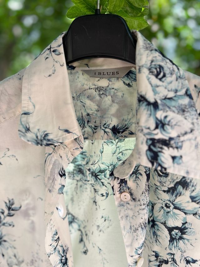 Camicia iBlues fiori blu/bianco Tg.M