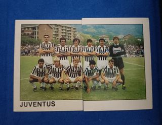 2 figurine squadra Juventus. Calcio flash 84.