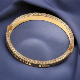 Pulsera Dior Mujer Negro Dorado cristal