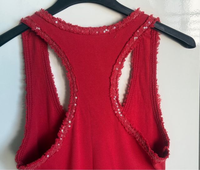 Canotta Freshness rossa paillettes