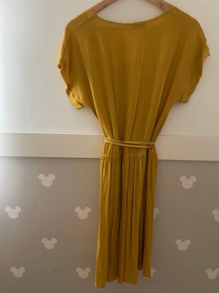 Vestido corto mostaza - Talla S