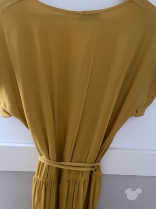 Vestido corto mostaza - Talla S