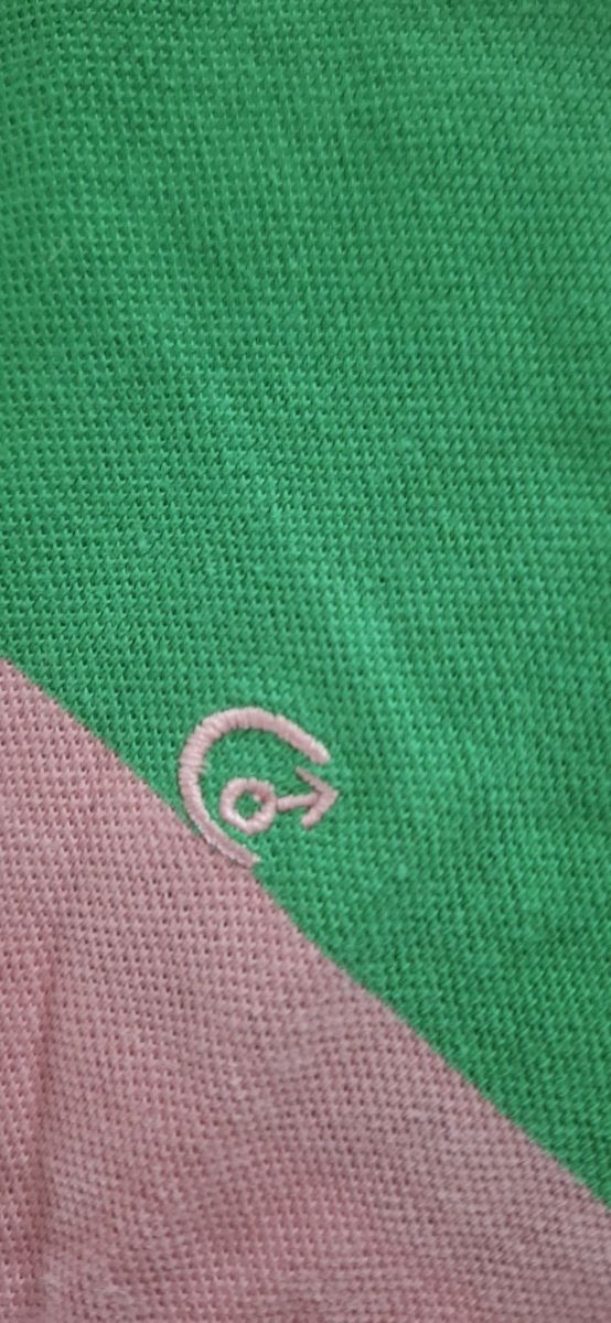 Polo Uomo Cotton & Silk Verde Rosa