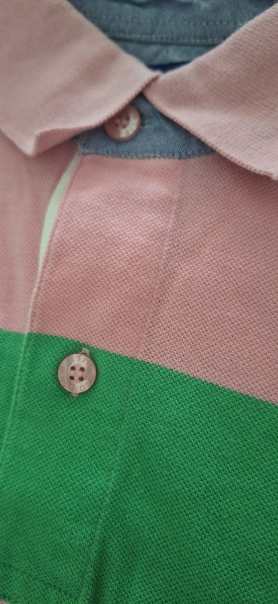 Polo Uomo Cotton & Silk Verde Rosa