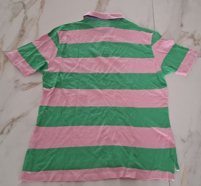 Polo Uomo Cotton & Silk Verde Rosa