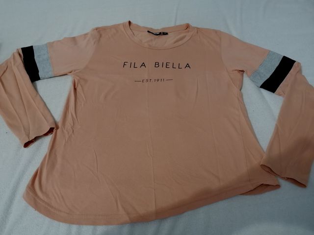 Camiseta Fila rosa manga larga talla S