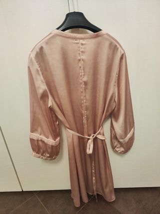 Vestito in seta rosa antico HeM tg M
