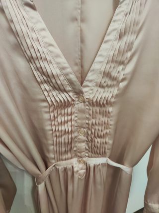 Vestito in seta rosa antico HeM tg M