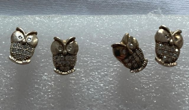 Pendientes búho plata