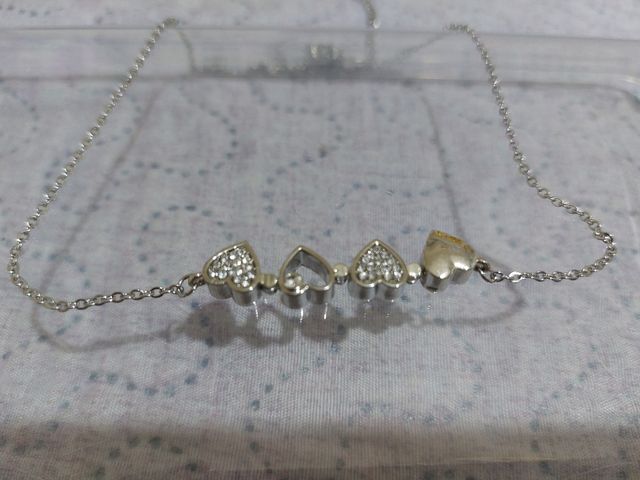 Colgante corazones plata - 2 piezas