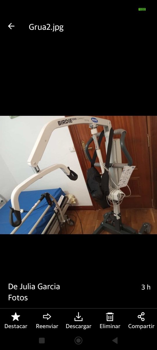 Grúa paciente BIRDIE EVO Compact 150kg