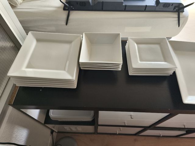 Vajilla porcelana blanca