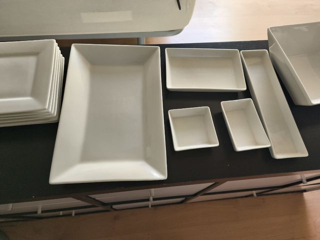 Vajilla porcelana blanca