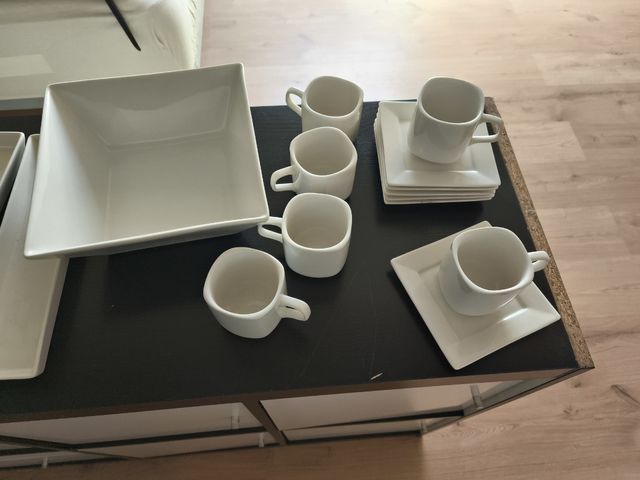 Vajilla porcelana blanca