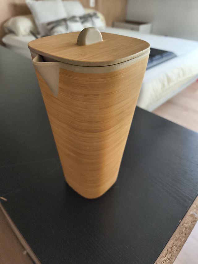 Jarra de bambú beige