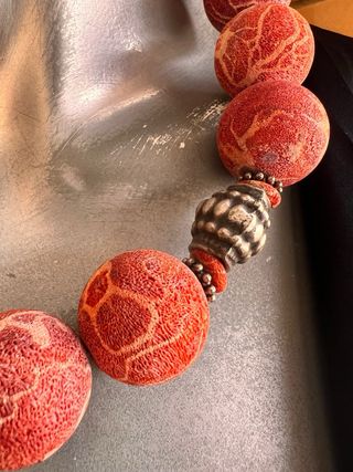 Collana corallo rosso argento