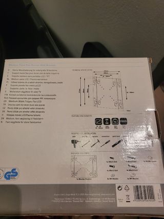 Soporte Pared TV Vivanco - Fijo 20kg