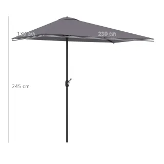 Sombrilla gris 230x130cm - Exterior