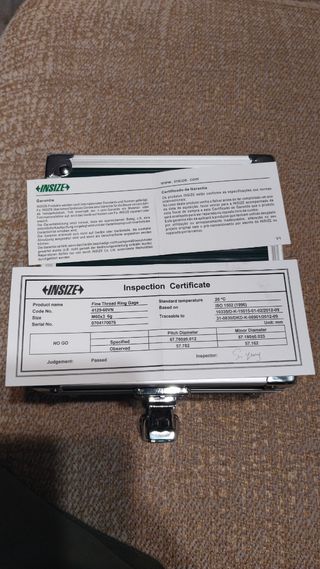 Calibre de anillo roscado M60x3-69 (negociable)