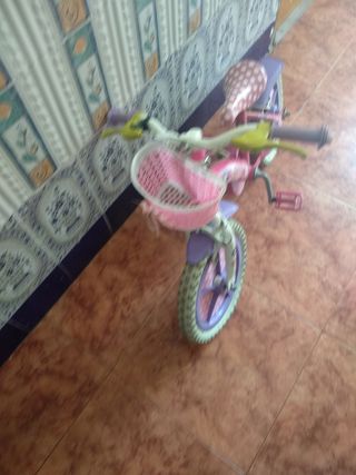 Bicicleta niña 16" rosa