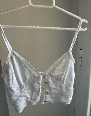 Top blanco tirantes - crop
