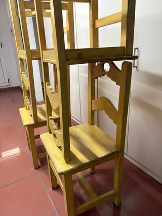 4 Sillas Madera Estilo Rústico