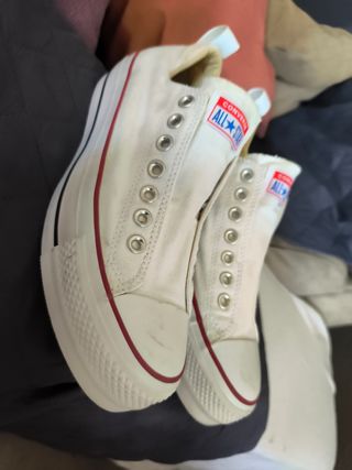 Converse blancos plaforma 