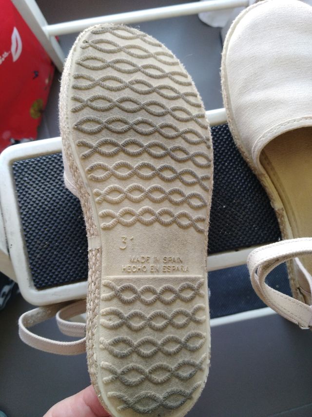 Alpargatas niña talla 31 - beige