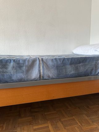 Cama individual madera maciza