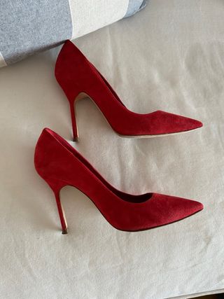 Tacones Carolina Herrera 36 color rojo. 