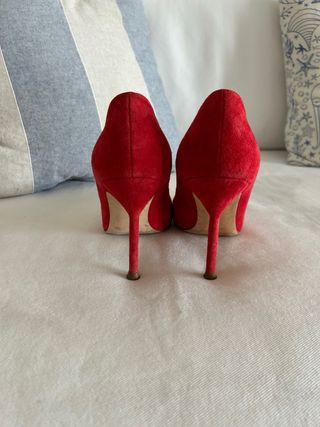 Tacones Carolina Herrera 36 color rojo. 