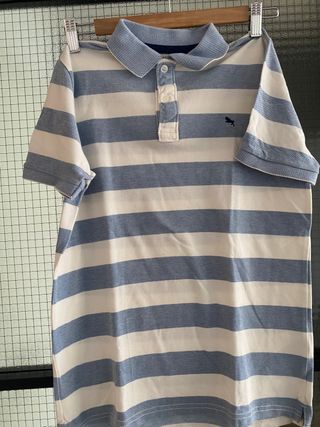 Polo rayas azul-blanco niño