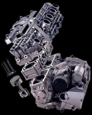 Motor YZF750R desmontado