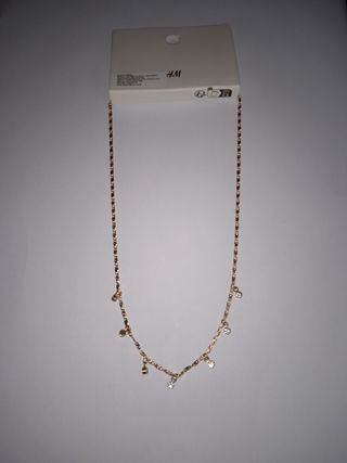 Collar H&M dorado con cristales