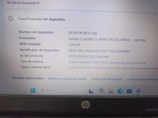 Portátil HP 250 G5 i3-5005U Negro