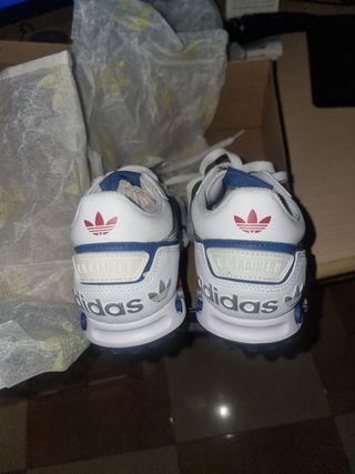 Adidas blancas y azules talla 37