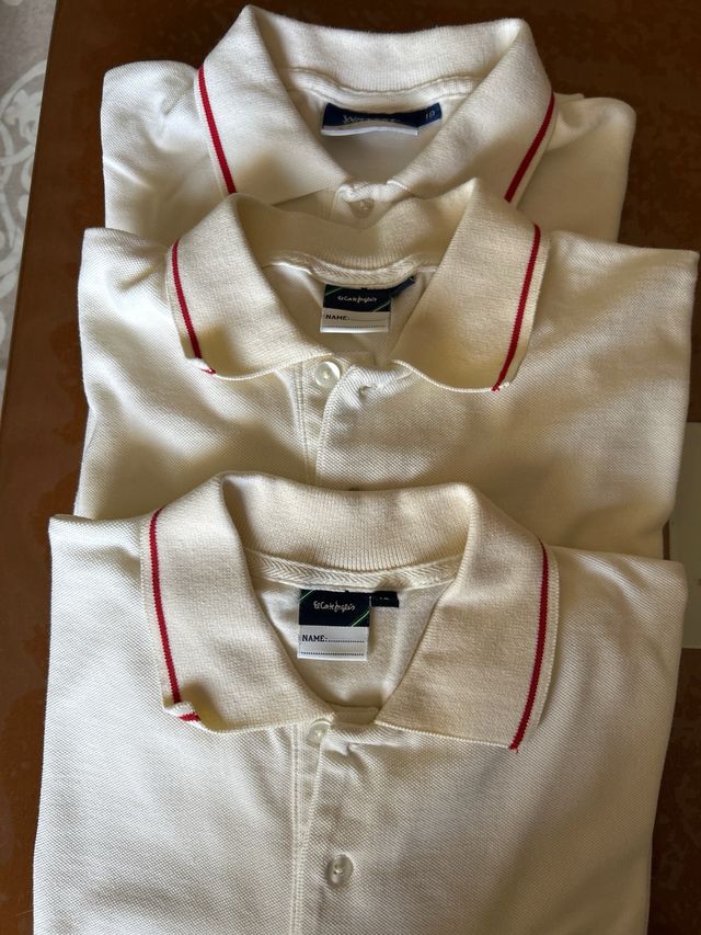 3 Polos uniforme la anunciacion talla 18