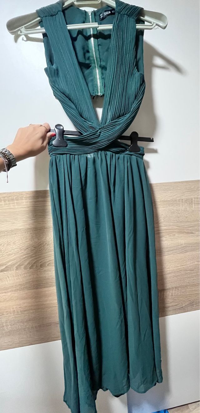 Vestido SHEIN verde oliva boda